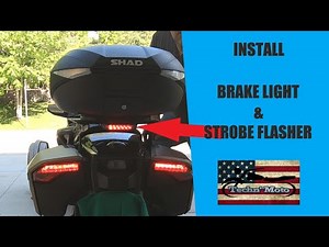 Increase Safety- Rear Brake Light and Flasher Install- Can Am Spyder F3T | Techn' Moto