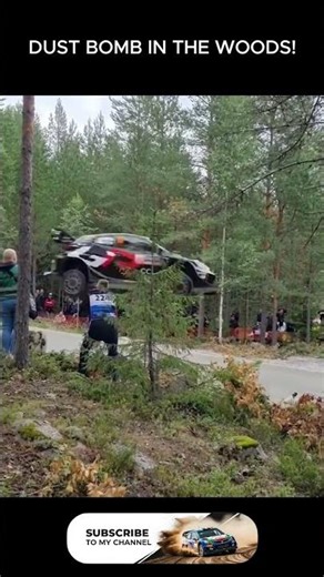 Rally Car DROPS DUST BOMB in Forest!