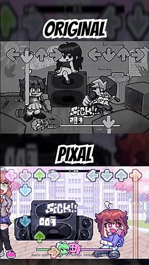 FNF QT ORIGINAL VS PIXAL #fnf #fnfmod #qt