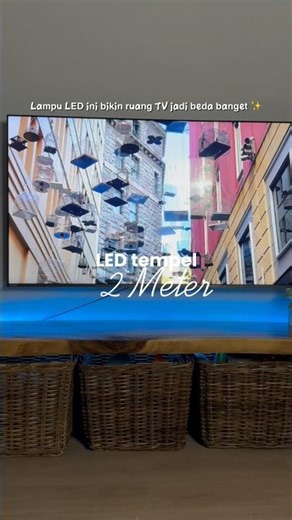 LED Strip yang Bikin Ruang TV Auto Aesthetic by 𝒸𝑜𝑜𝓀𝓃𝑔𝓇𝑜𝓌 #kelasdekor101