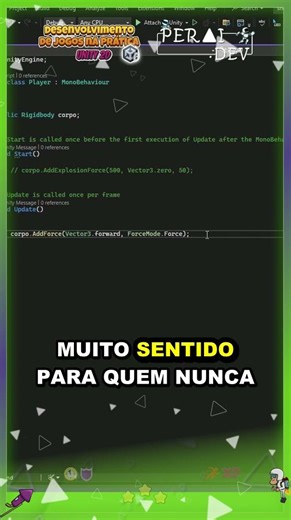 Como conectar o script à física da Unity!