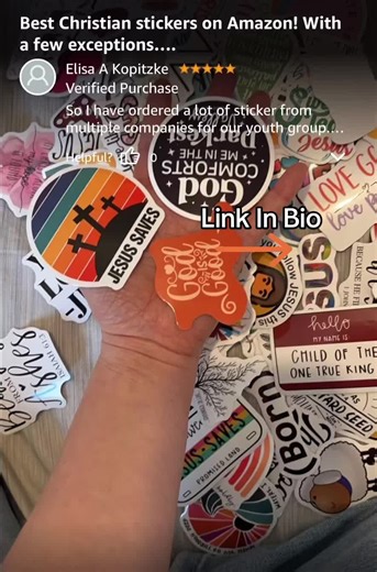 ✨ Faith-filled stickers that inspire! ✨ These waterproof Christian stickers are the cutest! Perfect for journals, notebooks, water bottles, and more. Each pack is filled with uplifting designs to remind you of God’s love wherever you go! ❤️ ⭐️ Verified 5-star review: