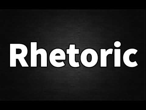 How to Pronounce Rhetoric