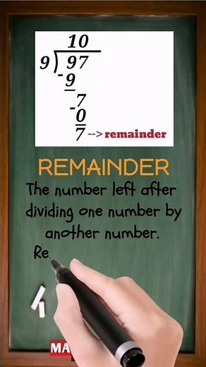 What is a Remainder in Math? | Math Dictionary | MATHalino123