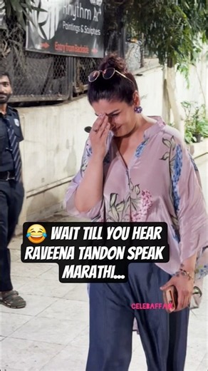 💯 This candid Marathi moment of Raveena Tandon is pure gold! #raveenatandon