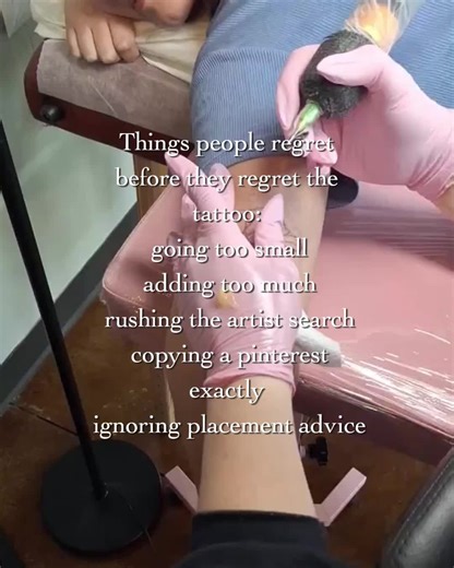 Most tattoo regret starts before the needle even hits skin. Not the idea. The decisions around it. save this before your next tattoo Satisfying linework by @calico.inkk