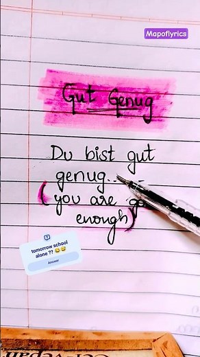 du bist gut genug lyrics #dubistgutgenug #tiktok #viral #lyrics