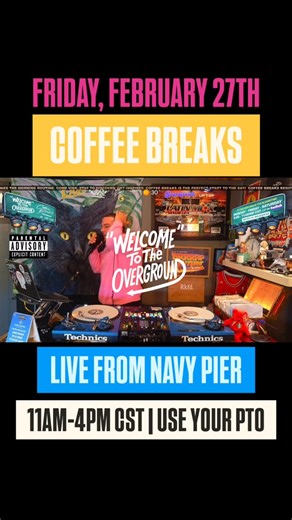 BOI JEANIUS on Instagram: "MUTT X SLOW DOWN It’s so pretty when it’s not perfect. Friday, February 27th @navypierchicago, we celebrate samples @coffeebreaksog! Streaming live from the @localsoulchicago Kiosk 11am-4pm cst I want you to use your PTO and take a much needed COFFEE BREAK RSVP: https://partiful.com/e/ER3vLUbWYCDhg8hl0ro2?c=StMJHezx #coffeeislife #coffee #samples #workspaces"