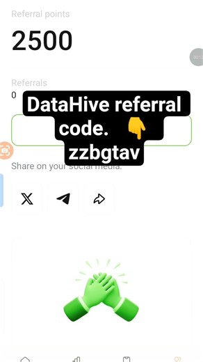 DataHive referral code zzbgtav DataHive invitation code DataHive invite code mining app #Datahive