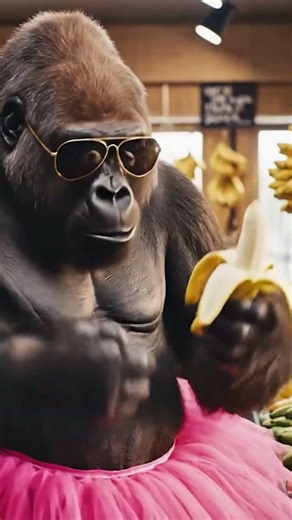 A Gorilla in a Tutu in a Banana Shop