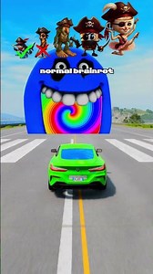 🚖🏴‍☠BIG and SMALL brainrot car VS big ROBLOX SNAKE with OPEN MOUTH!
