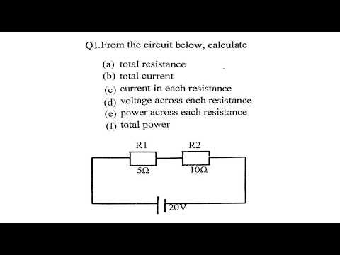 DC circuits | Ohms law | Resistance in Series & Parallel calculations. Ex 1