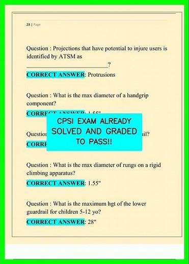 CPSI EXAM ALREADY SOLVED AND GRADED TO PASS!! video