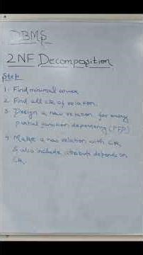 2NF decomposition