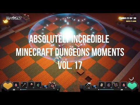Absolutely Incredible Minecraft Dungeons Moments Vol. 17 Fast Boss Fight Redstone Monstrosity