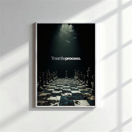 Trust the Process - Chess Poster - Customizable Inspirational Quote Art (digital Download) - Etsy