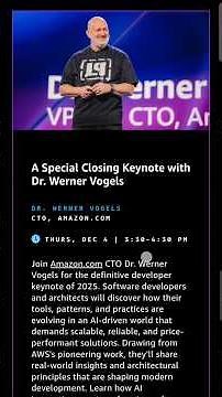 AWS re:Invent 2025 Keynotes