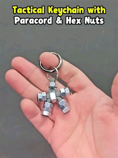 DIY Tactical Keychain: Paracord & Hex Nut Craft