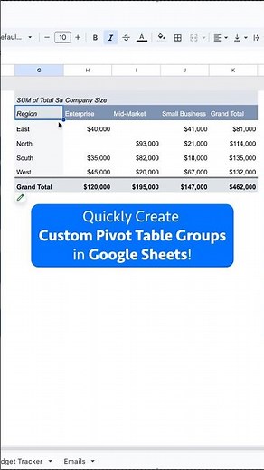 Quickly create custom Pivot Table groups in Google Sheets!