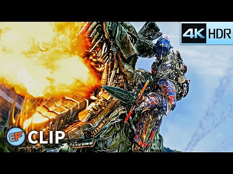 Dinobots Join The Fight Scene | Transformers Age of Extinction (2014) IMAX 4K HDR Movie Clip