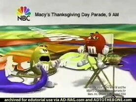 M&M's Macy's Thanksgiving Day Parade Balloon on NBC (2004 USA)