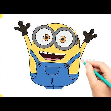 How To Drawing A minion #minions Easy Step by Step Cute minion Drawing and coloring Pencil Sketch