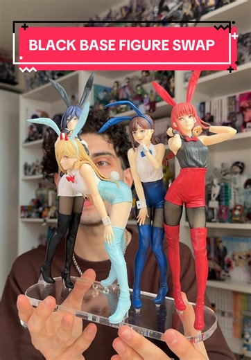 Chainsaw man bunny figures base swap! No more black base figures around here lmao! #chainsawman #csm #reze #animefigure #paulsoles