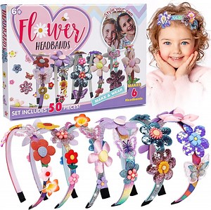 Best Gifts for 6-Year-Old Girls: Craft Kits for Kids 6-12 | Fashion Girls Hair Accessories Making Set | That Allows Girls to Make Their Own Unique DIY Flower Hair Accessories