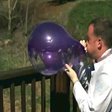 Balloon Show - BLOWING A BALLOON TILL IT POPS ( Slow Motion Balloon Pop )