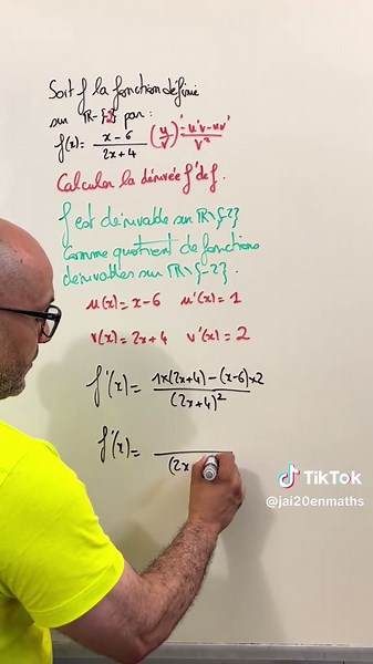 Dérivation d’un Quotient en Mathématiques