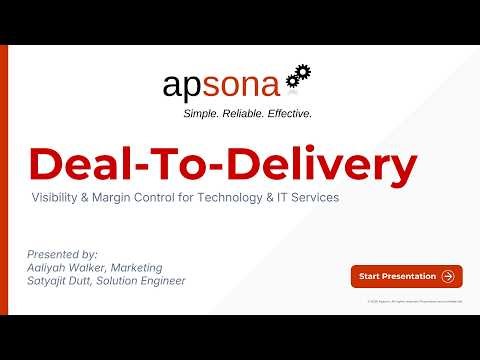 Deal-to-Delivery Visibility & Margin Control for Tech & IT Services