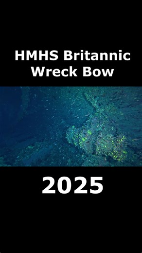 HMHS Britannic Wreck Bow 2025 Sister ship of the Titanic. Source: Graham Waters #Titanic #britannic #britannic1916 #wreck #typ | Titanic Empire