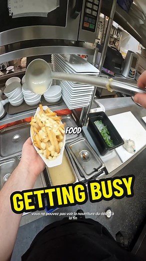 Behind the scenes of a line cook during a rush