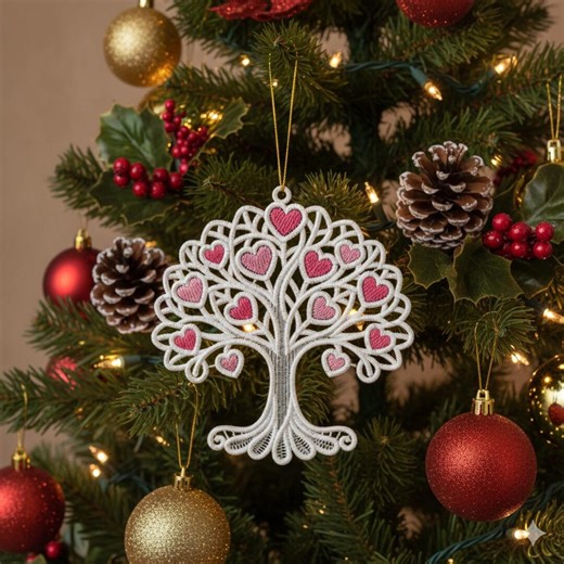 FSL Love Tree - Free Standing Lace Machine Embroidery Designs Instant Download 5x5 Hoop SCA1244-003 - Etsy