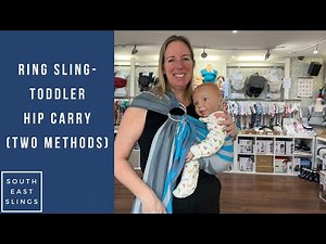Using a Ring Sling with Toddler - hip/side carry - Lenny Lamb ring sling