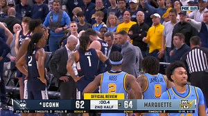 Here's the Dan Hurley exit as he hears it from Marquette fans after being ejected.