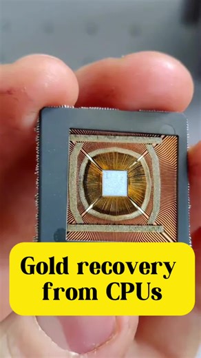 Real Gold Extracted from Electronic Waste! 💰 ♻️ Eco-Friendly | 🔋 Electrolytic #gold #GoldMining #CPU#electronic