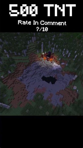 Minecraft 500 TNT Explosion Test #shorts