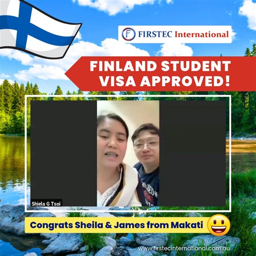 📽 𝐖𝐚𝐭𝐜𝐡 𝐒𝐡𝐞𝐢𝐥𝐚 & 𝐉𝐚𝐦𝐞𝐬 𝐅𝐢𝐧𝐥𝐚𝐧𝐝 𝐒𝐮𝐜𝐜𝐞𝐬𝐬 𝐒𝐭𝐨𝐫𝐲! 🇫🇮 🤩 𝐘𝐨𝐮 𝐜𝐚𝐧 𝐛𝐞 𝐍𝐞𝐱𝐭! ✨ Whether you're planning to study and migrate with your family, or don’t know where to begin — we’ll here and can guide you from start to stamp. 💼😁 📍100% Genuine Visa Processing 📍Real Families, Real Results 📍Finland, Germany, Australia & More Let FIRSTEC International help you get there — just like we did for Sheila & James!😍 📩𝘔𝘦𝘴𝘴𝘢𝘨𝘦 𝘶𝘴 𝘯𝘰𝘸 𝘵𝘰 𝘴𝘵𝘢𝘳𝘵 �