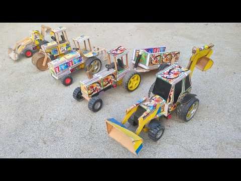 How to make JCB at Home from Matchbox | DIY JCB Backhoe Loader | Mini JCB Science Project