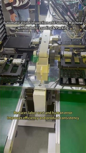 Vision Inspection Robot Picking Auto Packing in One Machine #machine #factory #vision #inspection