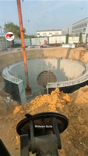 The mystery of concrete well foundation sinking into the ground 🏗️😱