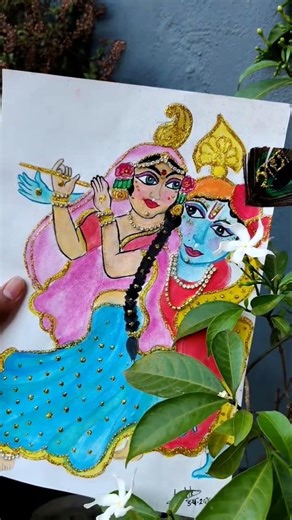 shri radhe krishna nikunj #drawing #art #craft #viralvideo