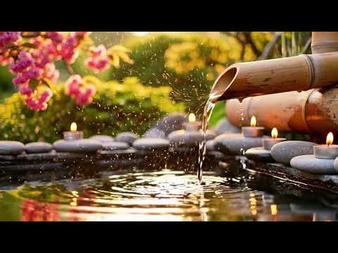 Beautiful Relaxing Music 🌿 Bamboo Water Sounds, Deep Sleep Music, Calm Anxiety & Depression, Spa BGM
