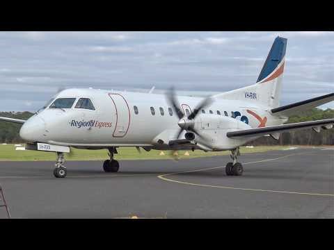 Saab 340 arrival and departure (4K Ultra HD)