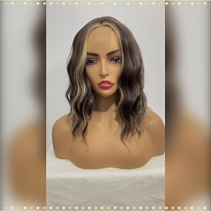 Watch short wig,short blonde wig,short bob wig,short wavy wig on Amazon Live