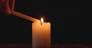 Download Background with close up of burning candles for free