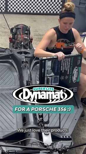 Dynamat on Instagram: "Throwback to the building of @reelcaroline's wedding day wheels! 🛞🔥 This 356 Porsche kit car got a major upgrade in comfort from our #Dynamat Superlite. 🙌 On a smaller-sized project like Caroline’s 356, the added weight from sound deadening can build up quickly. When you want all the quiet luxury of a #Dynamat install without the extra pounds, Superlite is your solution! With a thinner, more lightweight formula, a full installation of Superlite will be 33% lighter than 
