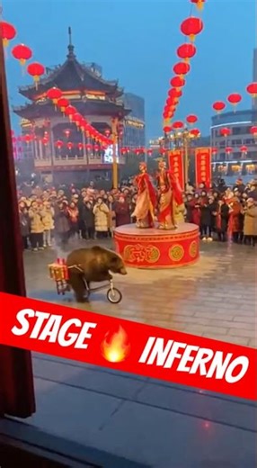 when the concert turns into a barbecue #windowneighbor #stagefire #china #舞台起火 #烟花 #火灾