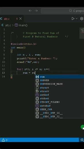 C Program to Find Sum of First N Natural Numbers | Amresh TechCode